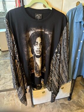 Upcycled Bob Marley to oversized ONE OF A KIND